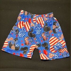 Disney Mickey Mouse Patriotic Red White and Blue Shorts